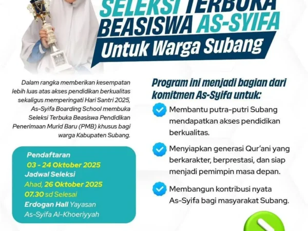 smpit assyifa boarding school wanareja program beasiswa warga subang