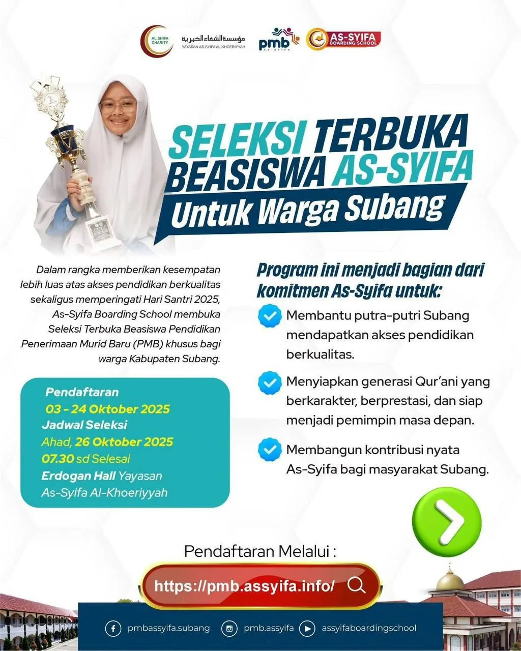 smpit assyifa boarding school wanareja program beasiswa warga subang