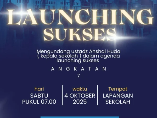undangan launching sukses kelas 9 smpit as syifa boarding school wanareja