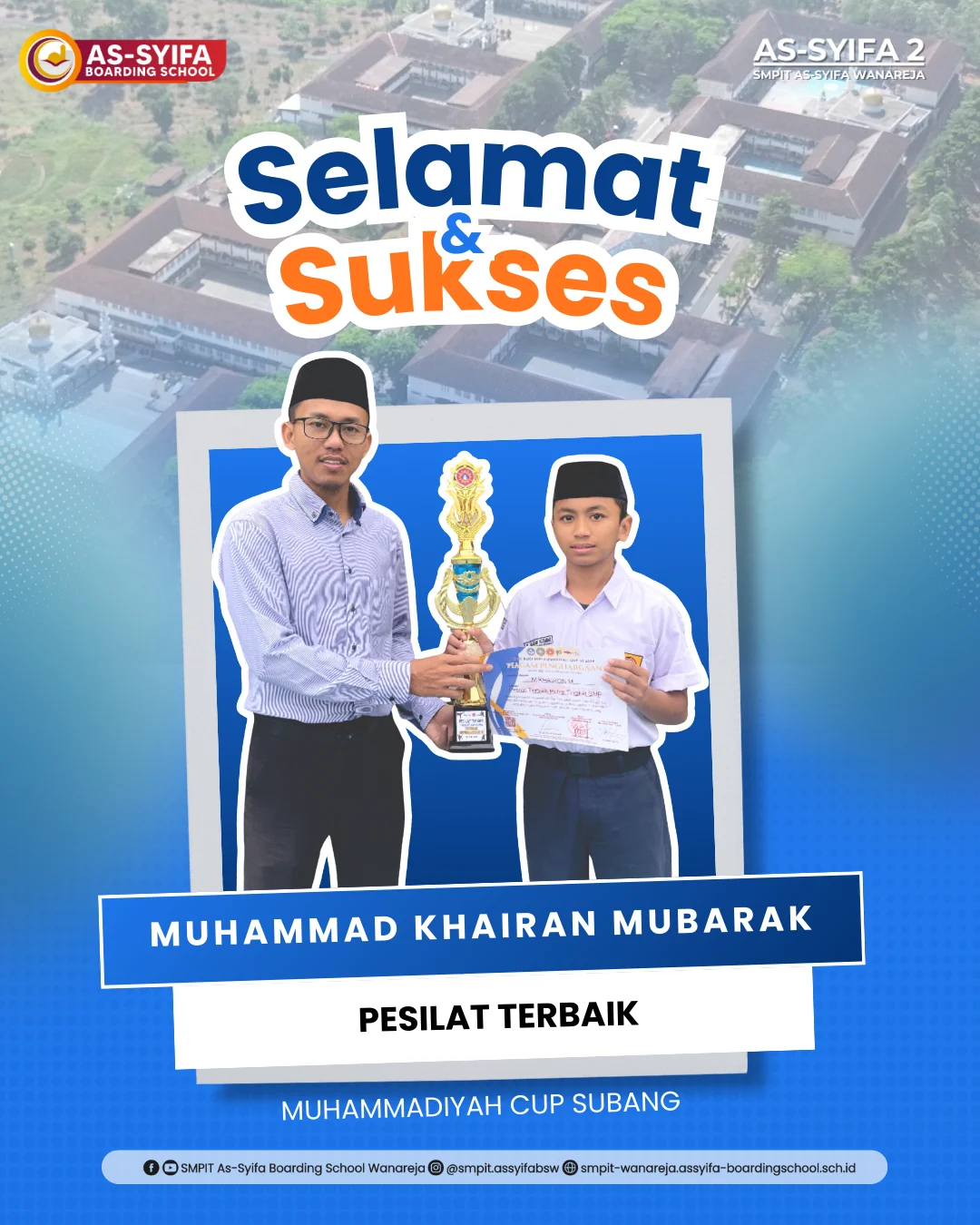 smpit assyifa boarding school wanareja muhammadiyah cup pesilat terbaik 1