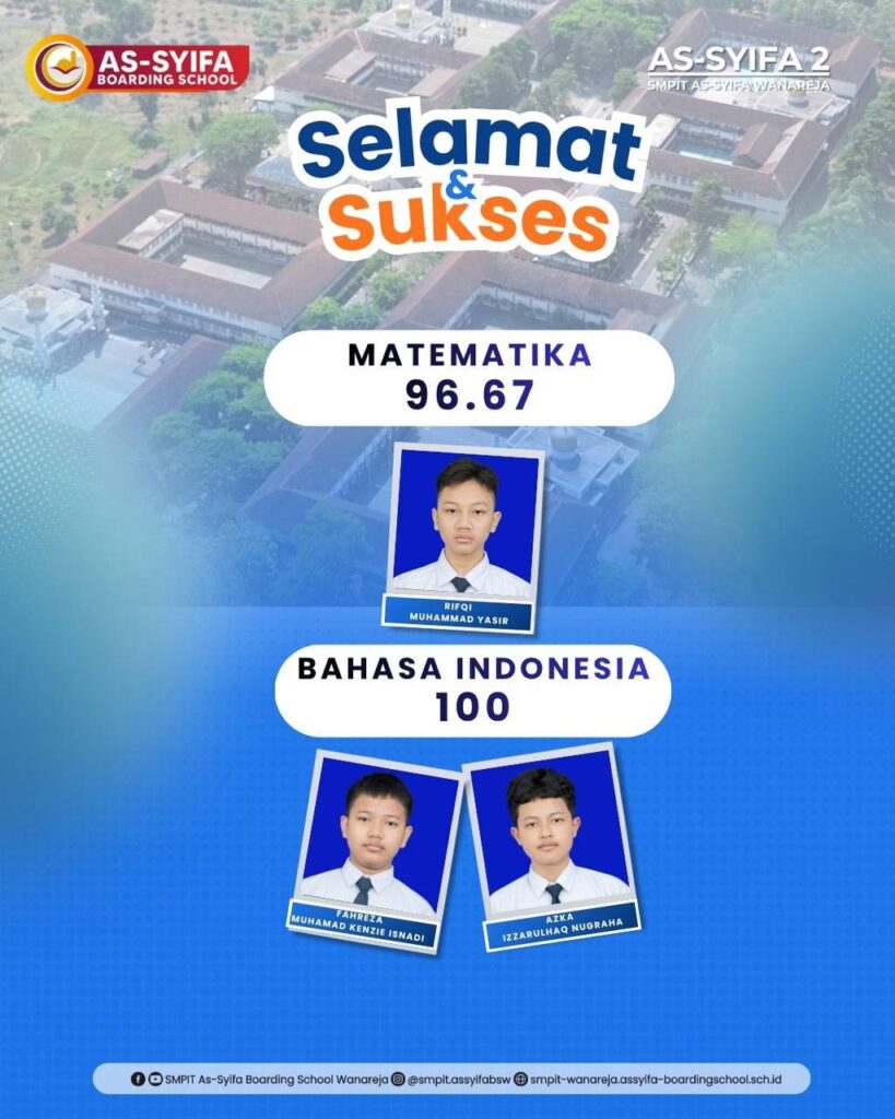 smpit as syifa boarding school wanareja hasil tka 2026 2