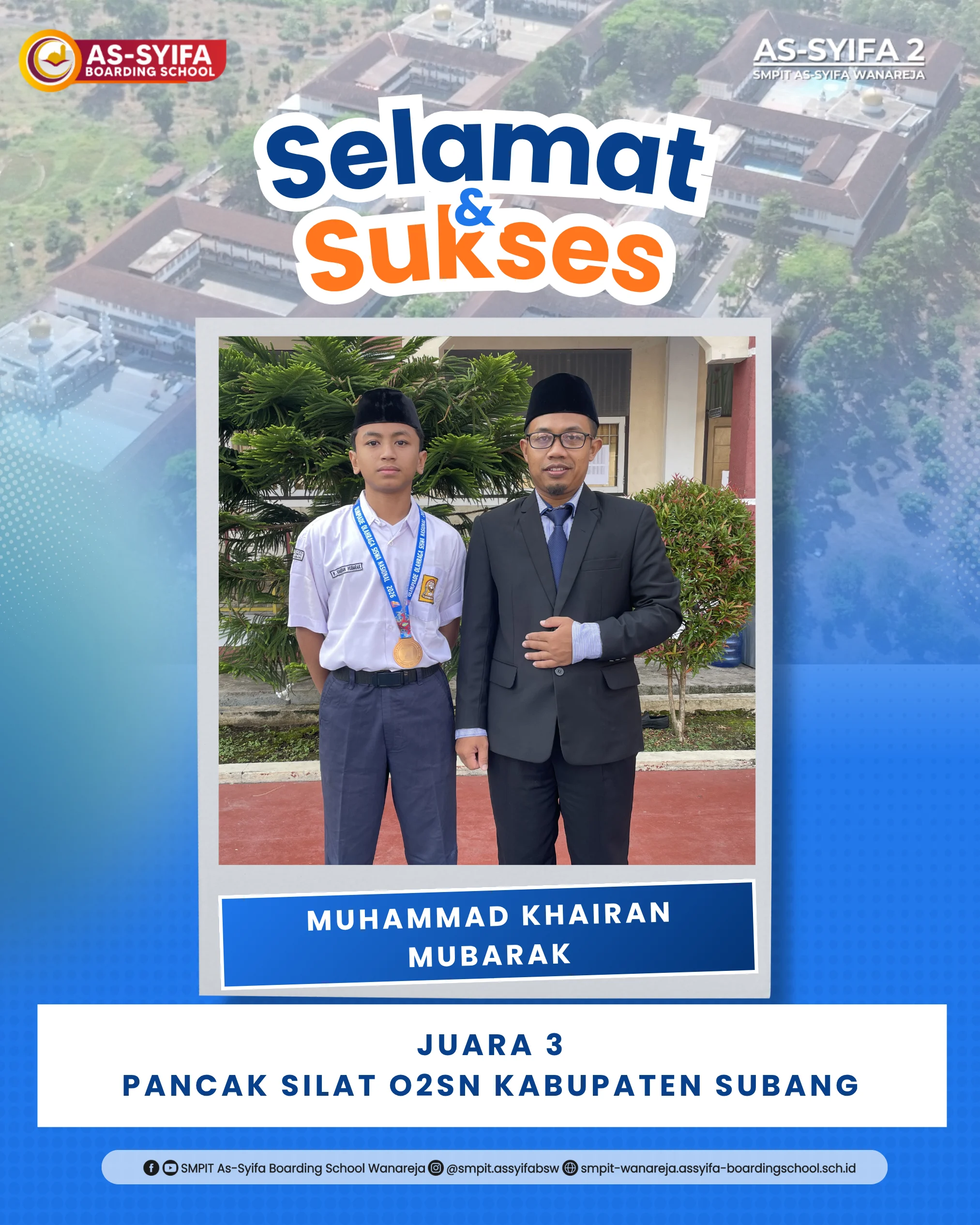 smpit as syifa boarding school wanareja juara3 o2sn kabupaten subang khairan mubarak