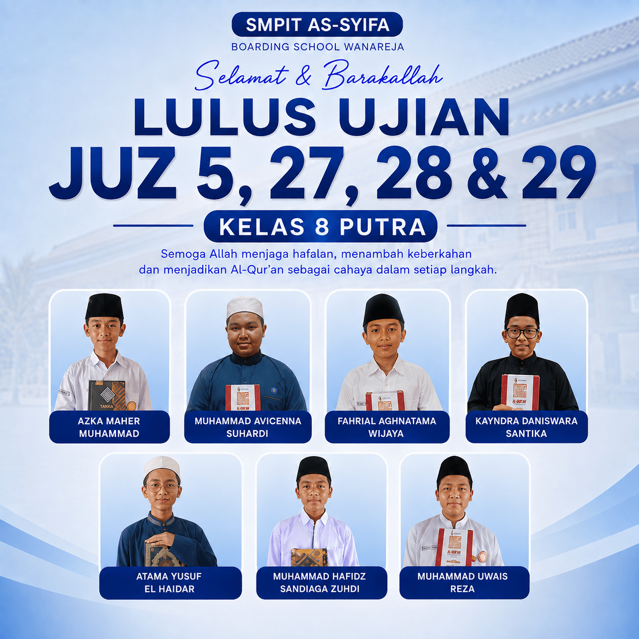 lulus ujuan hafalan juz 28 murid kelas 8 putra 2 1