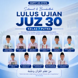 lulus ujuan hafalan juz 30 murid putra 1