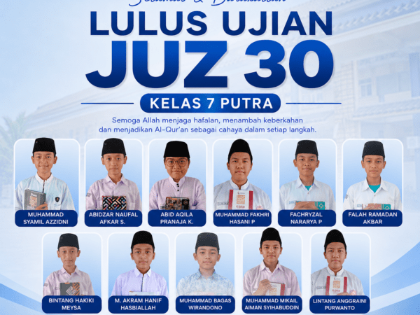 lulus ujuan hafalan juz 30 murid putra 1