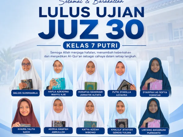 lulus ujuan hafalan juz 30 murid putri 1