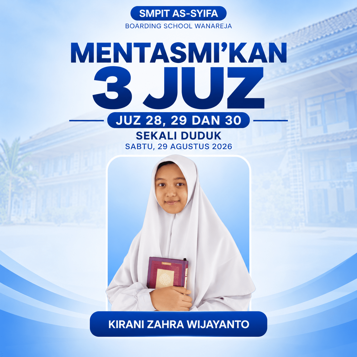 sekolah islam smpit as syifa boarding school wanareja tasmi 3 juz